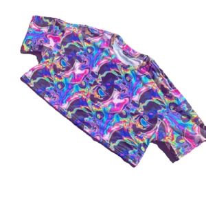 Shein Psych Crop Top Womens Small